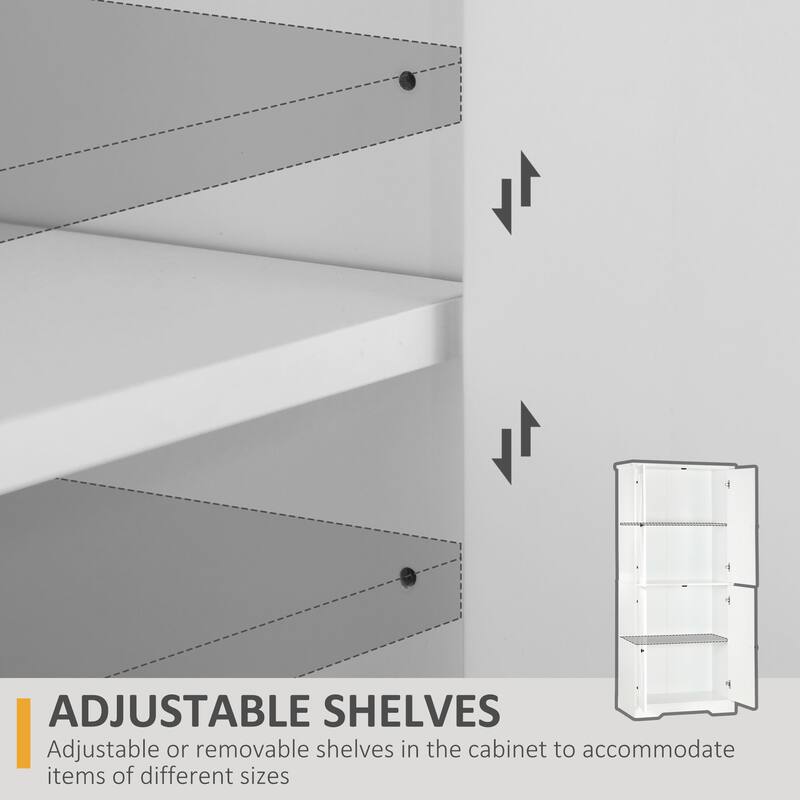 Modern Kitchen Pantry Cabinet with Adjustable Shelves and Barn Doors, Tall Storage Cabinet Buffet with Dust-Proof Doors
