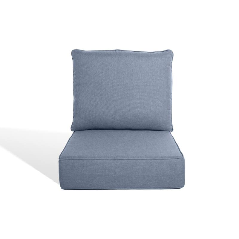 Pocassy 22"x24"x6" Thick Cushions Pillows Indoor & Outdoor Cushion - 1 Set Seat & Back Cushion - Baby Blue Cushion