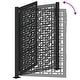 preview thumbnail 47 of 53, vidaXL Garden Gate Black 39.4x49.2" Steel Trace Design