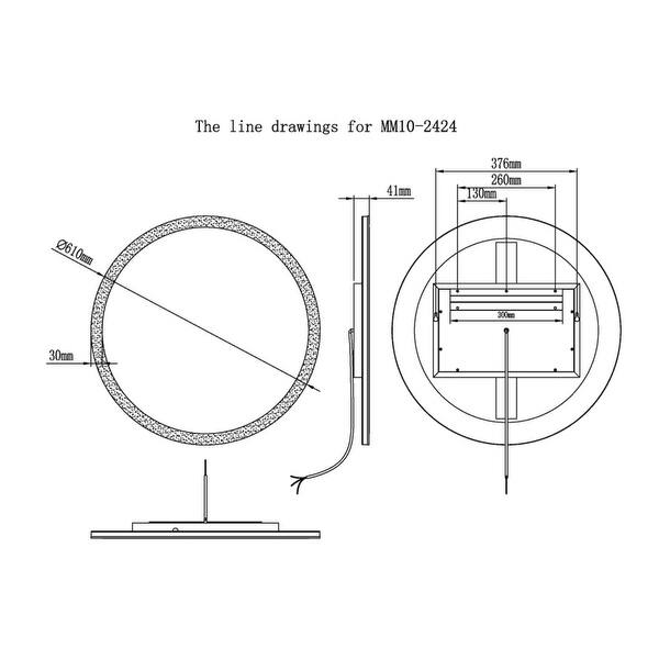 Modern Mirrors Luna Round Lighted LED Bathroom Vanity Mirror - IP44 - Bed Bath & Beyond - 38248230