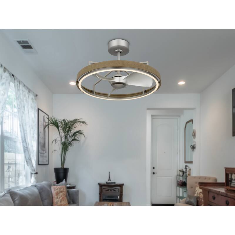Arroyo 16.37 " Height Brushed Steel Metal Fan - One Size