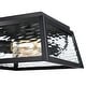preview thumbnail 8 of 21, 2-Light Black Outdoor Farmhouse Flush Mount Ceiling Light