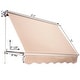 preview thumbnail 6 of 7, Outsunny 6' Drop Arm Manual Retractable Patio Sun Window Awning with UV & Sun Protection & Included Hardware, Cream