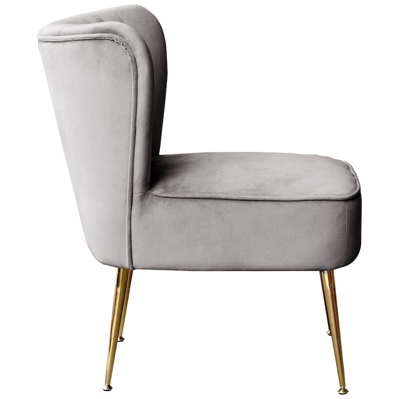 Farrah Upholstered Velvet Polyester Living Room Set With 22 inch Accent Chairs (3-Piece)