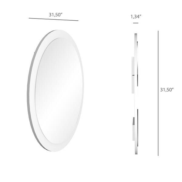 Svedin Composite Wood Indoor Modern Round Mirror Bed Bath & Beyond