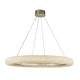 preview thumbnail 1 of 5, 41'' Modern Silver Round LED Intergrated Crystal Chandelier Dimmable Glam Halo Hanging Light For Dining Room Living Room - W41'' W41'' - Soft Silver