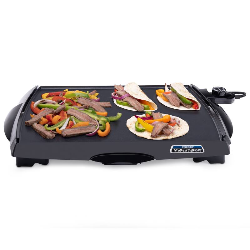 Presto Tilt 'n Drain Electric BigGriddle with Nonstick Ceramic Cooking Surface - 7.04