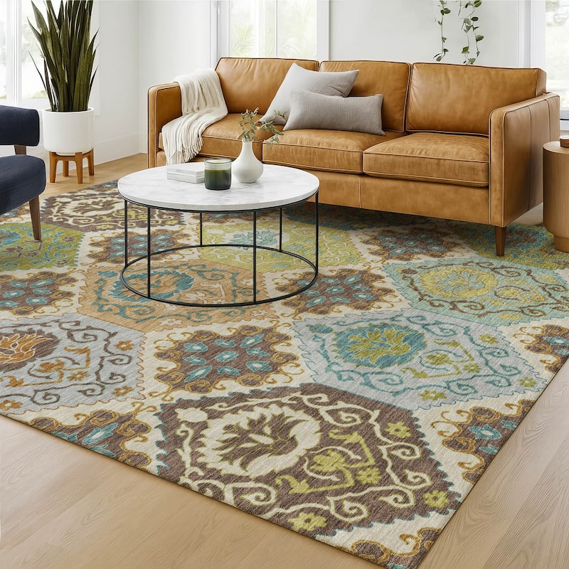 Machine Washable Indoor/ Outdoor Global Bayfield Chantille Rug