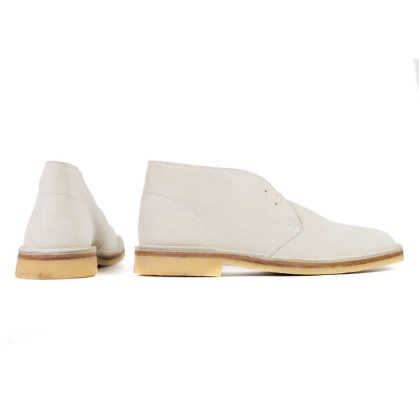 off white suede ankle boots