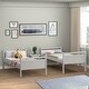 preview thumbnail 18 of 33, Costway Twin Over Twin Bunk Bed Convertible 2 Individual Beds Wooden