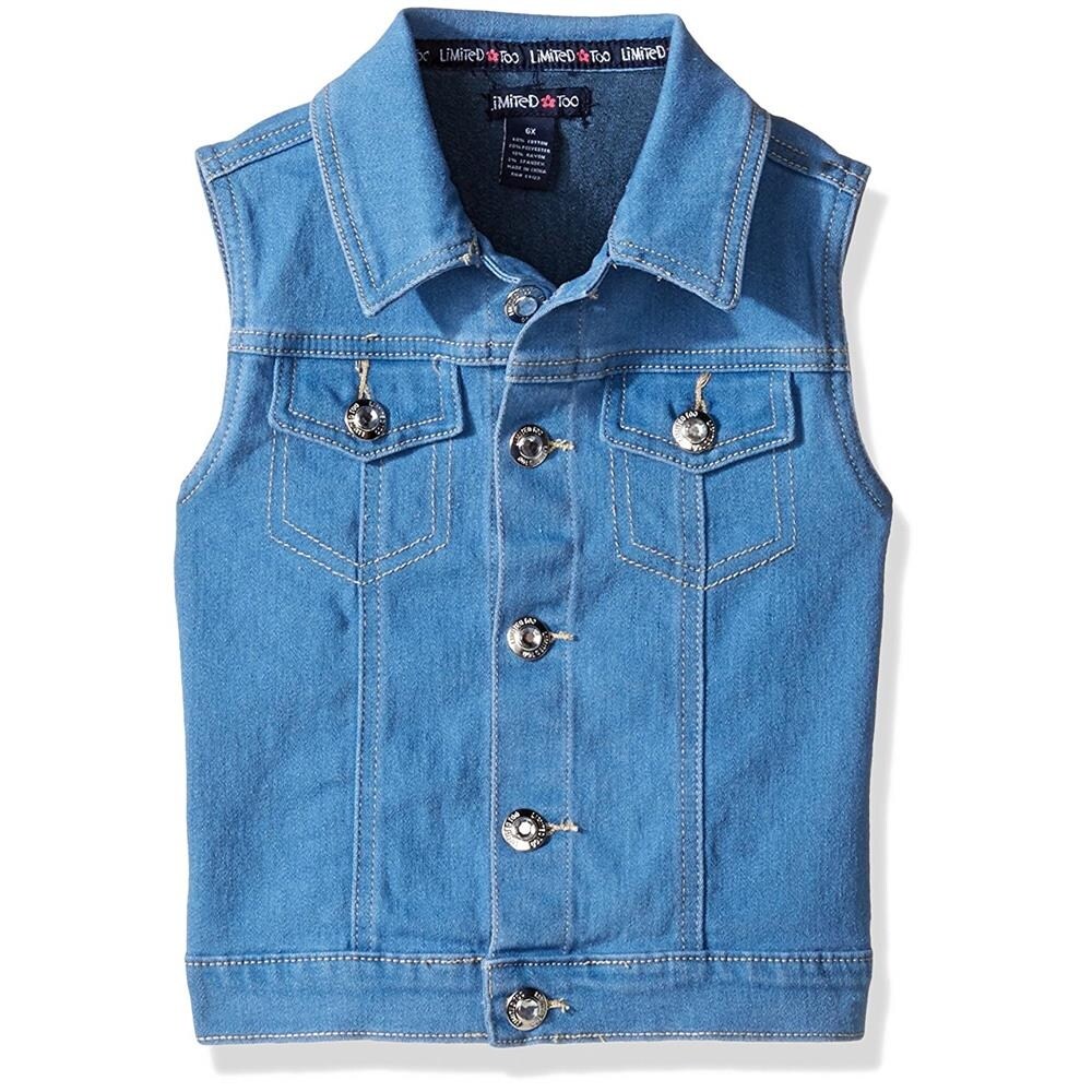 Shop Limited Too Girls 7 16 Denim Vest Overstock 21690938