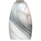 preview thumbnail 9 of 7, Milano Satin Nickel Mini Pendant Ceiling Light Gray White Glass - 4.75-in W x 9.75-in H x 4.75-in D