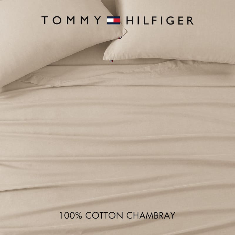 Tommy Hilfiger Washed Cotton Chambray Sheet Set