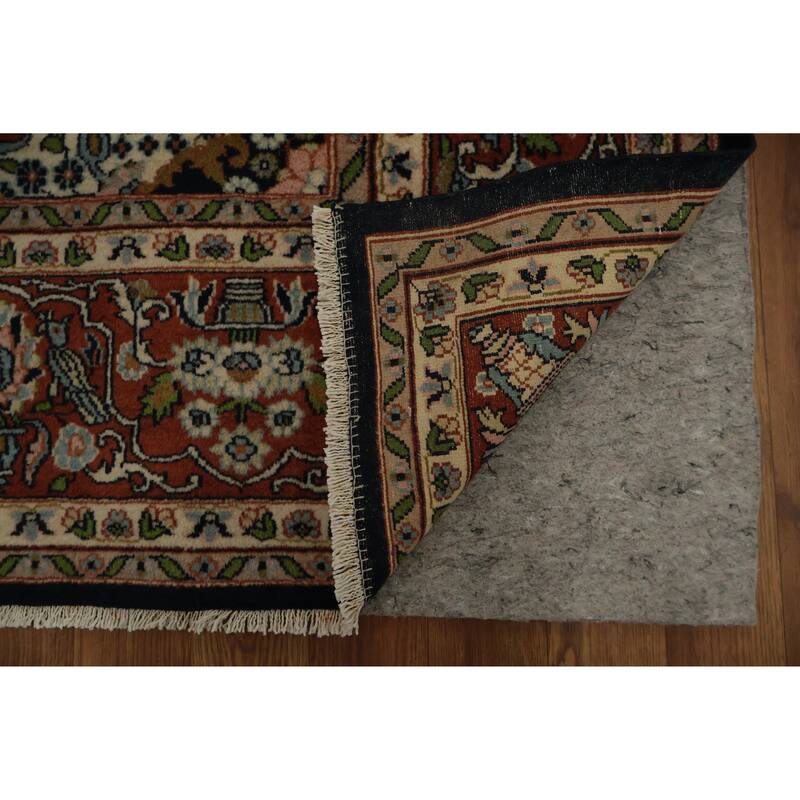 Hand Knotted Oriental 100% Wool Carpet Traditional Floral Navy Blue & Blues Bokhara Area Rug - 6' 3'' X 6' 2''