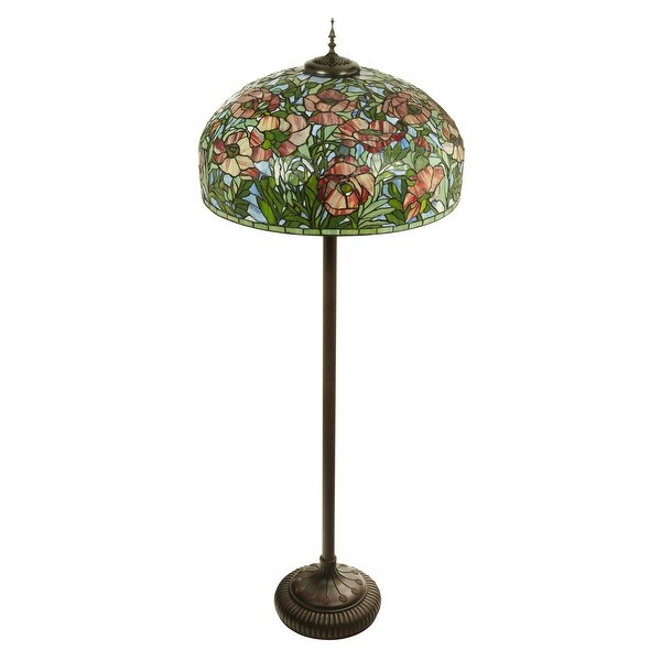 Stained glass pole lamp on sale