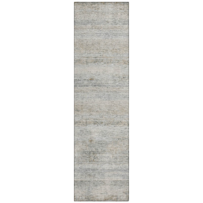 Machine Washable Indoor/Outdoor Watercolor Ombre Chantille Rug
