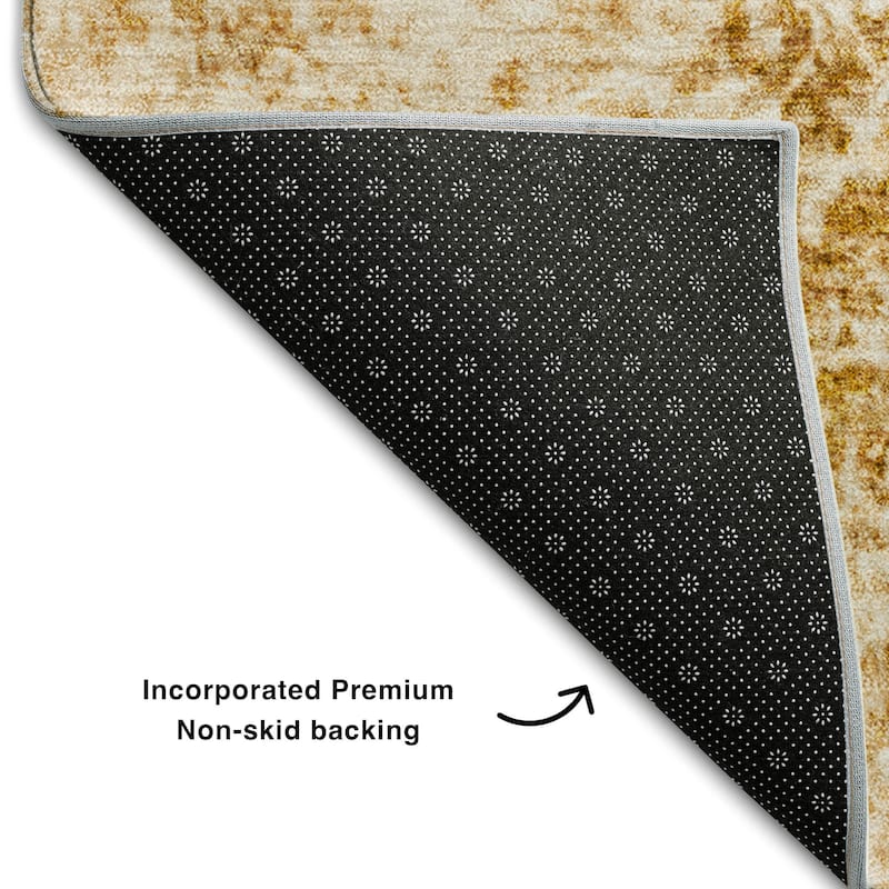 Premium Washable Super Soft Solid Abstract Mayfield Rug
