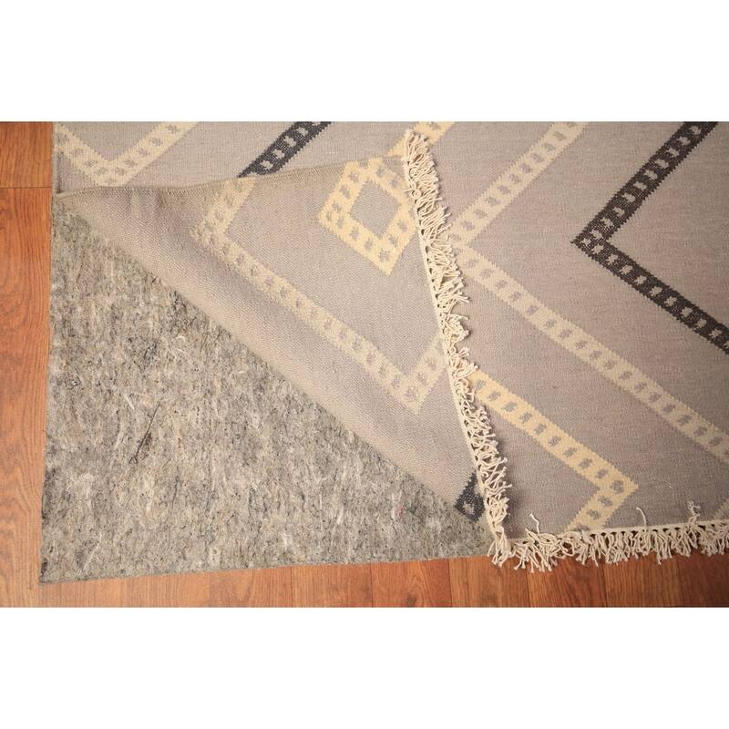 All-Over Kilim Durrie Oriental Large Area Rug Cotton Carpet - 10'5" x 23'5"
