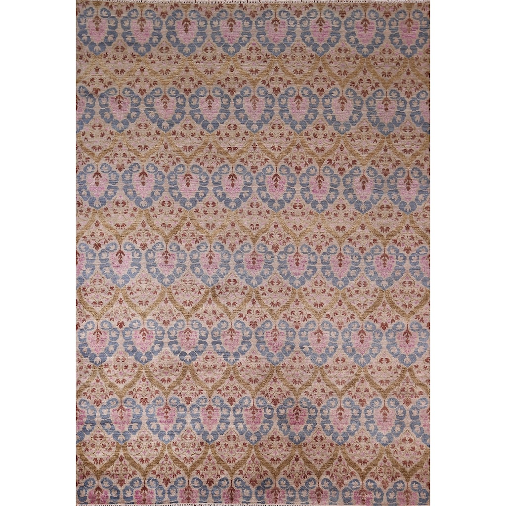 All-Over Handmade Contemporary Indian Area Rug Oriental Jute Carpet - 8'0" X 10'1"