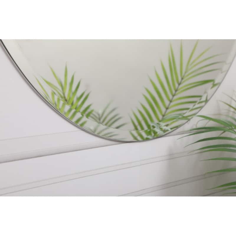 Modern 32 in. Contemporary Mirror in Clear