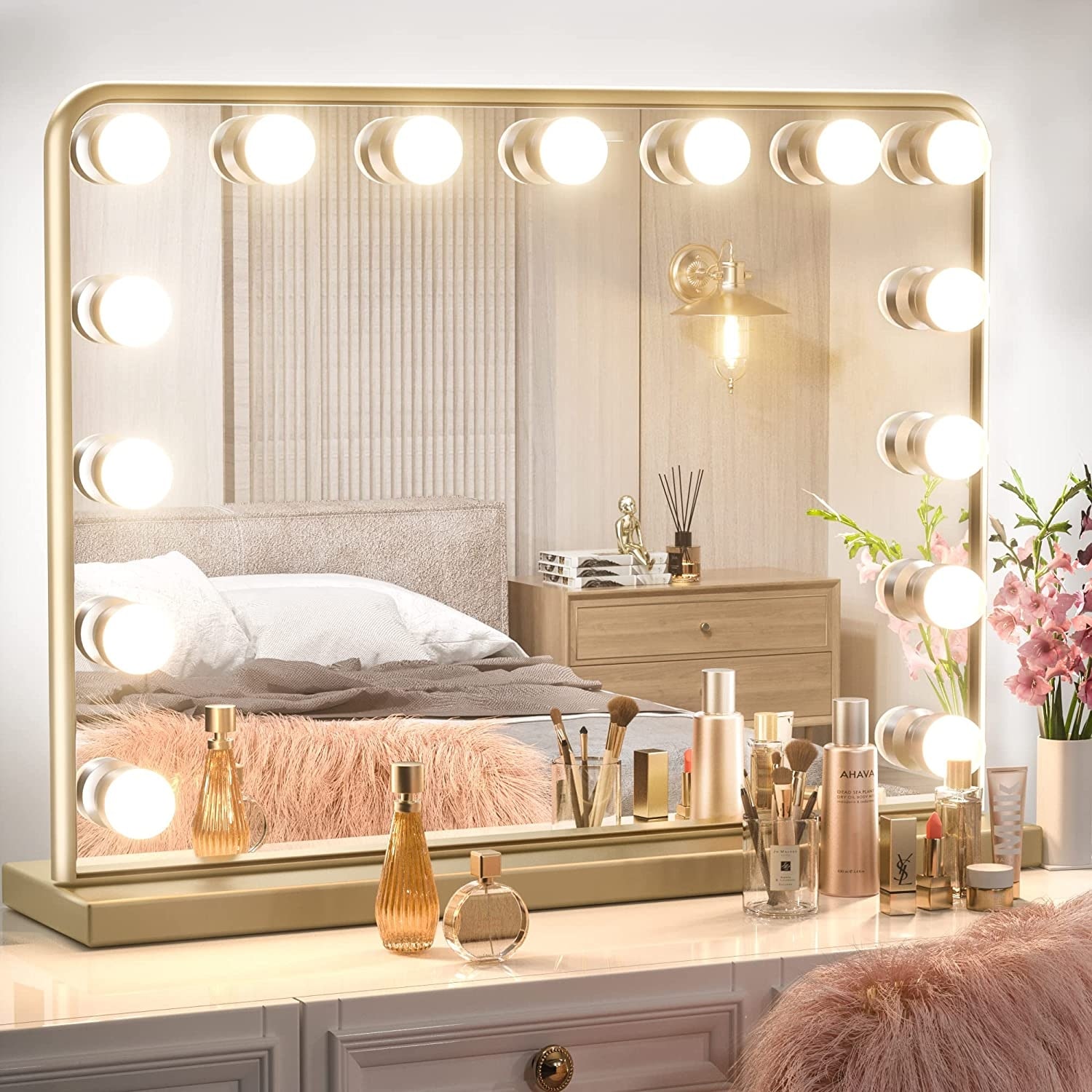Makeup mirror with light bulbs on sale