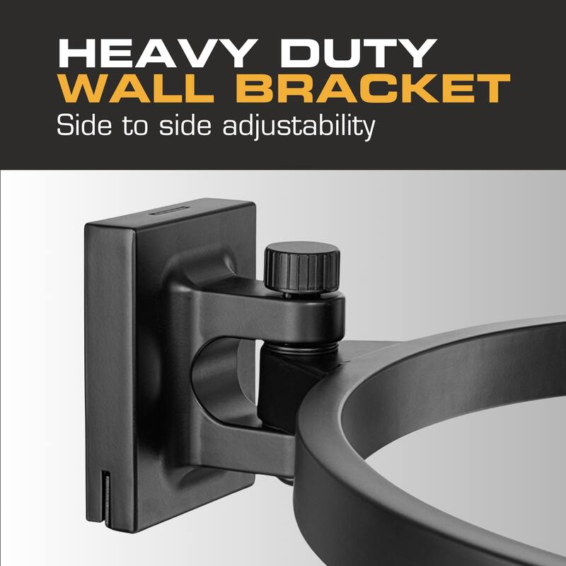 18" Mule Matte Black Outdoor Wet-Rated Pivoting Wall Fan, 3-Speed AC Motor - 18 Inches