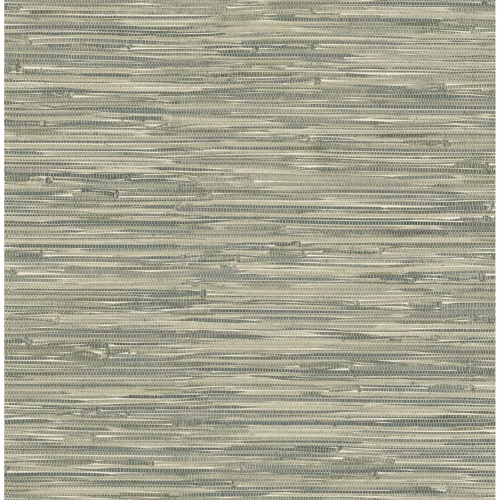 A-Street Prints Exhale Moss Woven Faux Grasscloth Wallpaper