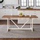 preview thumbnail 14 of 21, Middlebrook Solid Wood 72-inch Farmhouse Trestle Dining Table Rustic Oak / White Wash