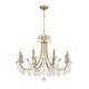 preview thumbnail 1 of 3, Othello 8 Light Vibrant Gold Chandelier - 31''W x 24.5''H