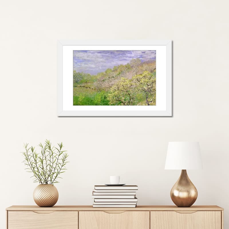 iCanvas "Trees in Blossom" by Claude Monet