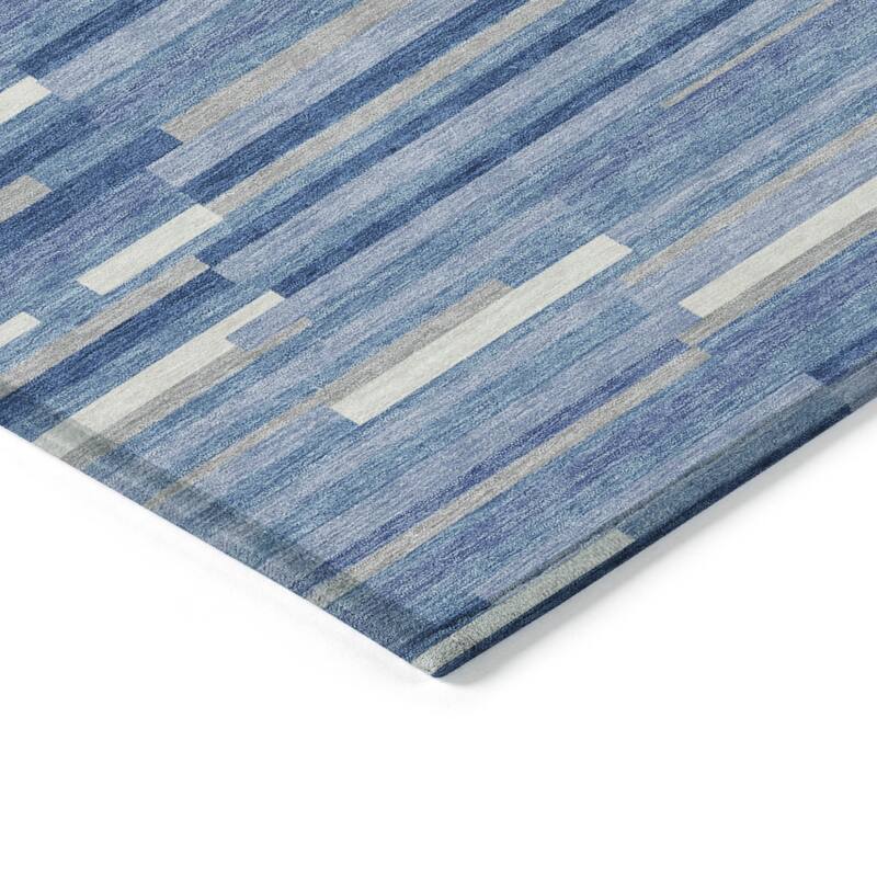 HomeRoots Striped Transitional Rectangle Outdoor Rug