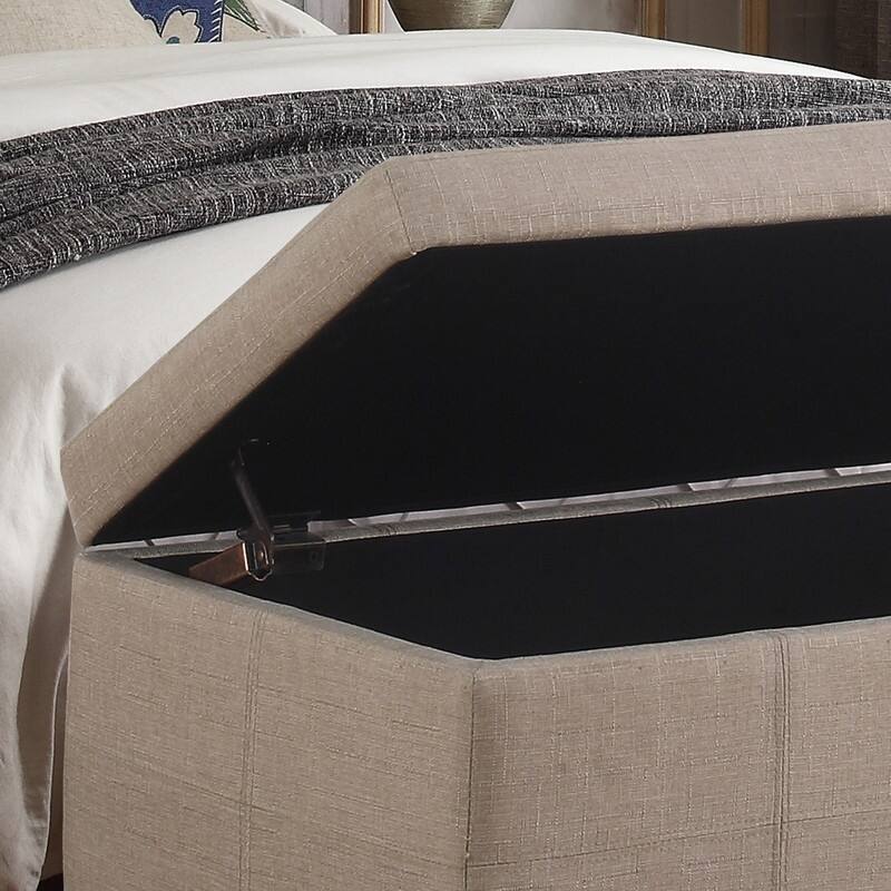 Moser Bay Yedda Tufted Upholstered Flip Top Storage Bench