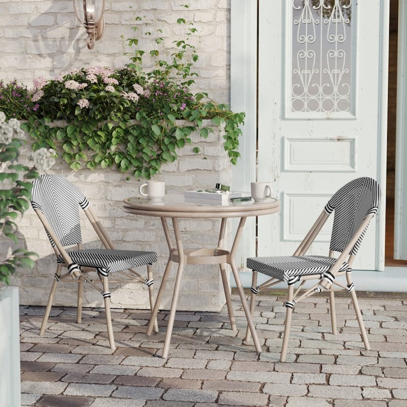 Indoor/Outdoor Commercial Glass Top Bistro Table