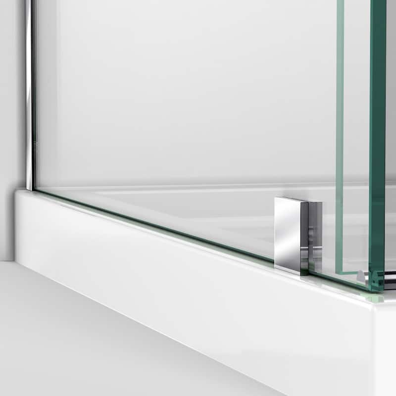 DreamLine Enigma Air 34 3/4 in. D x 60 3/8 in. W x 76 in. H Frameless Sliding Shower Enclosure - 34.75" x 56.38" - 60.38"
