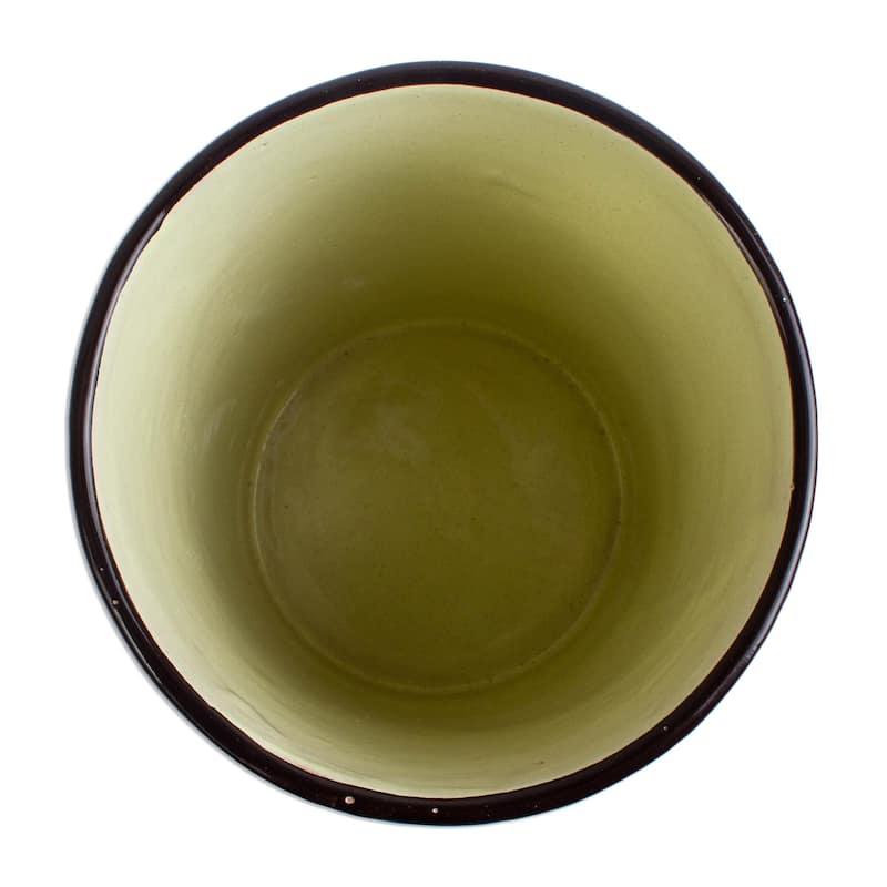 NOVICA Handmade Brilliant Sunflower Ceramic Vase
