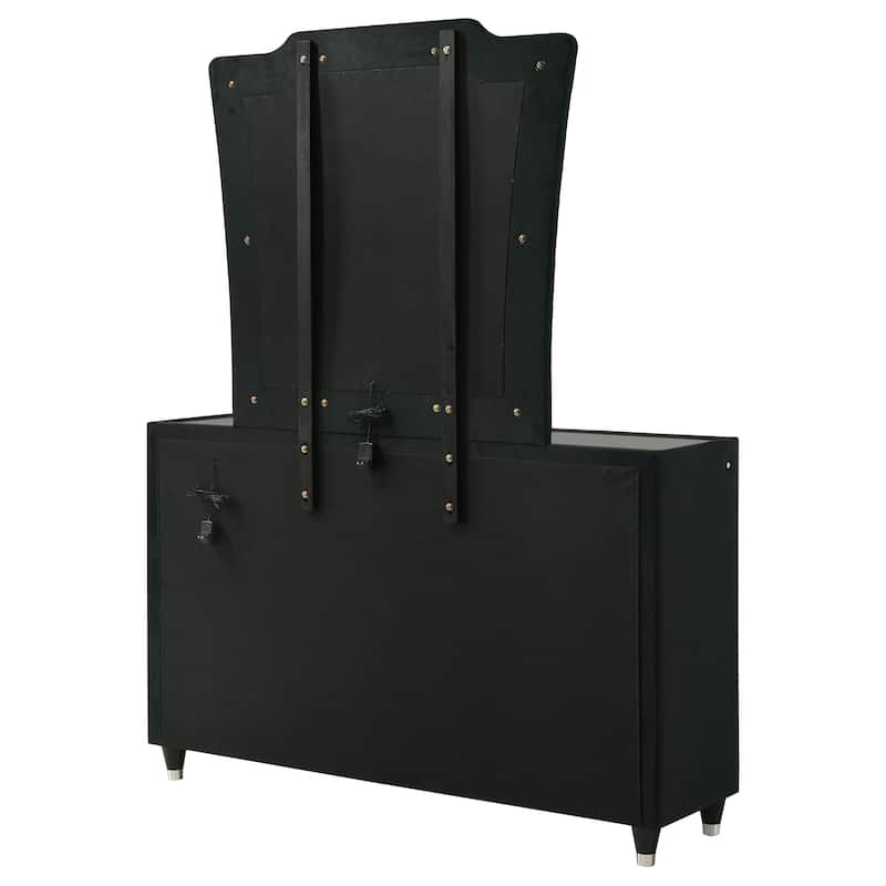 Lorient 8-drawer LED Bedroom Dresser Cabinet Black