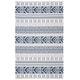 preview thumbnail 45 of 53, SAFAVIEH Augustine Serap Contemporary Cotton Rug 5' x 7'7" - Navy/Creme - Rectangle