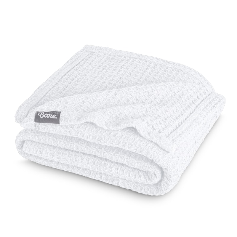 Bare Home Cotton Waffle Bed Blanket