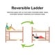 preview thumbnail 2 of 10, Furniture of America Gene Modern Matte Black Metal Low Profile Bunk Bed with Reversible Ladder