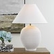 preview thumbnail 2 of 4, Uttermost Rocio Ceramic White Table Lamp - 19"W x 19"D x 25"H