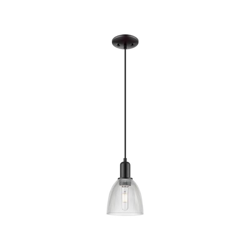 Innovations Lighting Endless Possibilities Arcadia - Castile - 1 Light 6" Cord Hung Mini Pendant - Clear/Matte Black