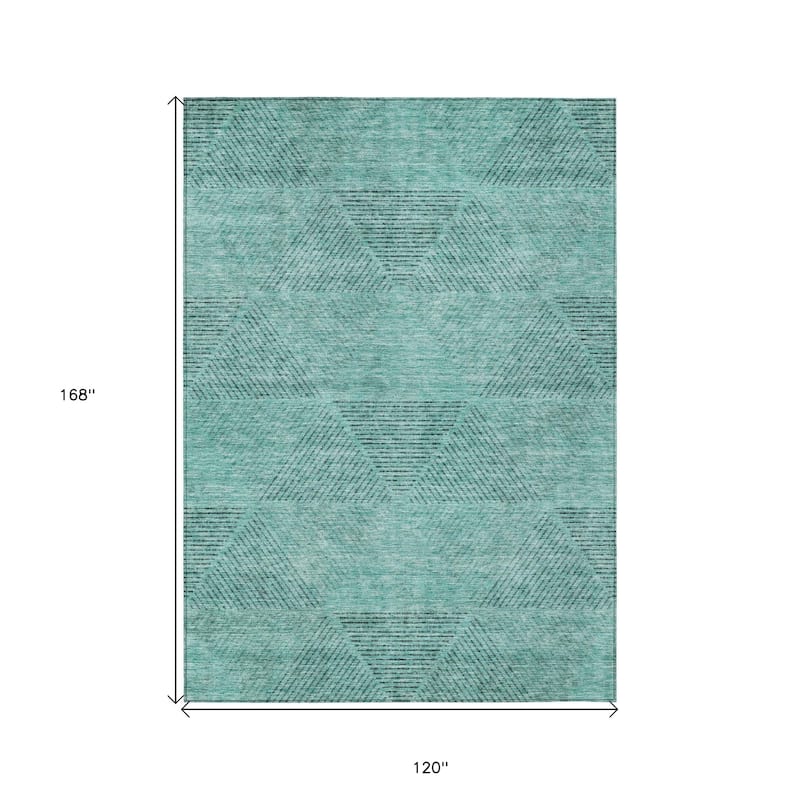 HomeRoots Geometric Transitional Rectangle Outdoor Rug