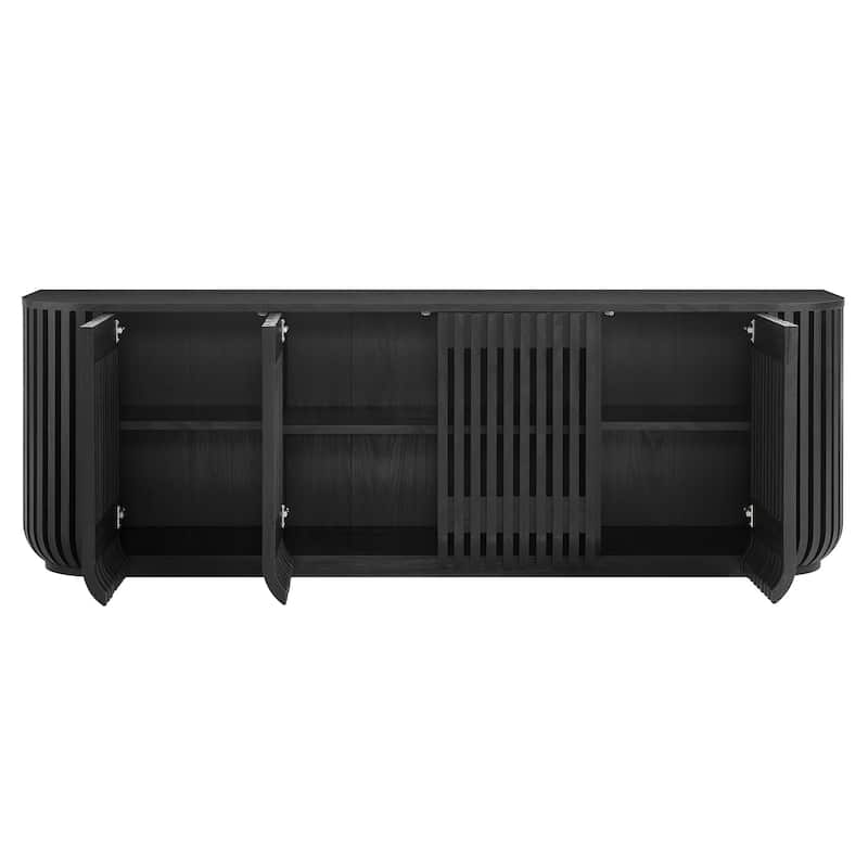 Fortitude 75" Curved Sideboard Storage Cabinet