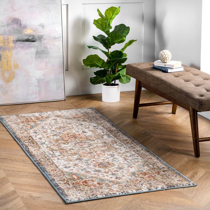 Nuloom Sofia Faded Persian Medallion Area Rug - 2'6" x 6' Runner - Beige - Runner