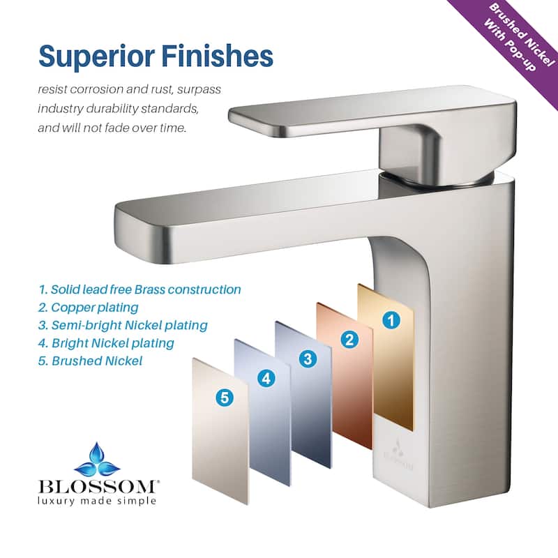 Solid Brass Lead-free Single-handle High Arc Bathroom Faucet