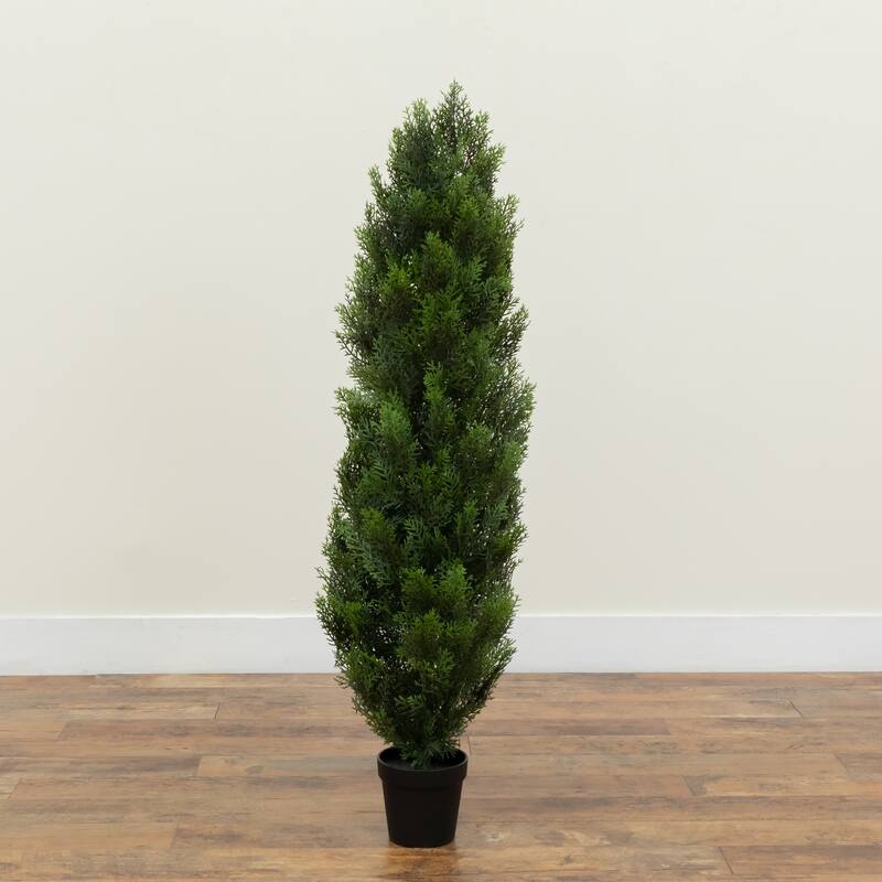 Cedar Tree 4-foot Indoor/ Outdoor Silk Pine - Green
