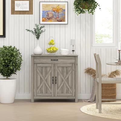 Farmhouse Sideboard Cabinet with Adjustable Shelving