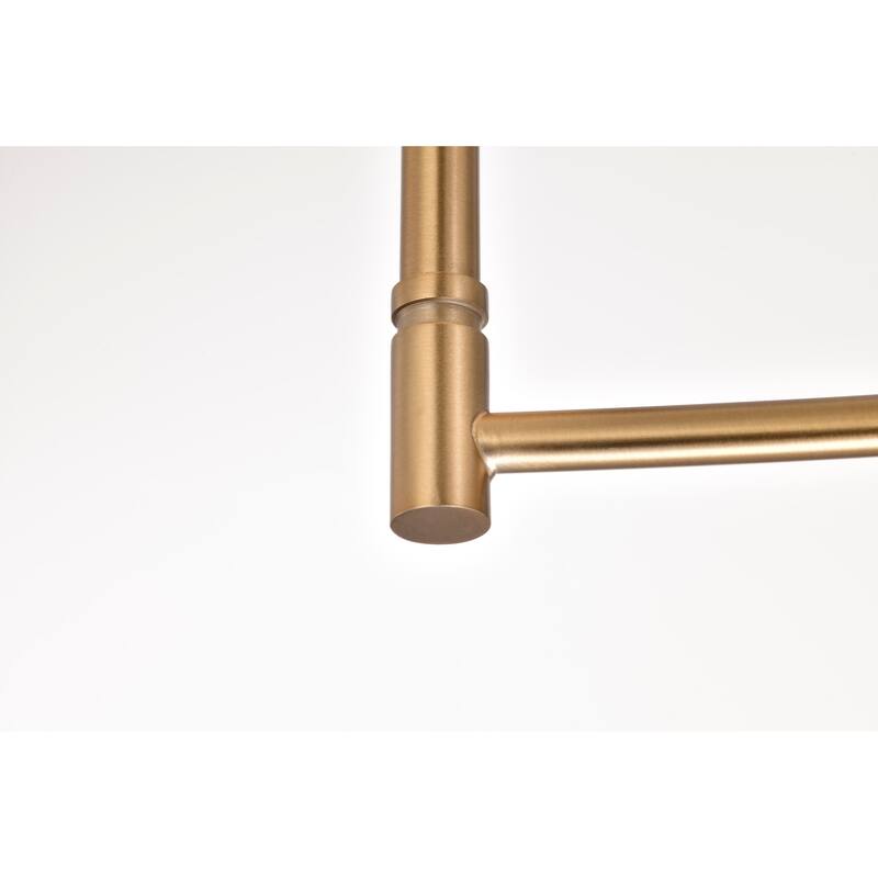 Liam 9 Light Chandelier Burnished Brass White Opal Glass - Burnished Brass