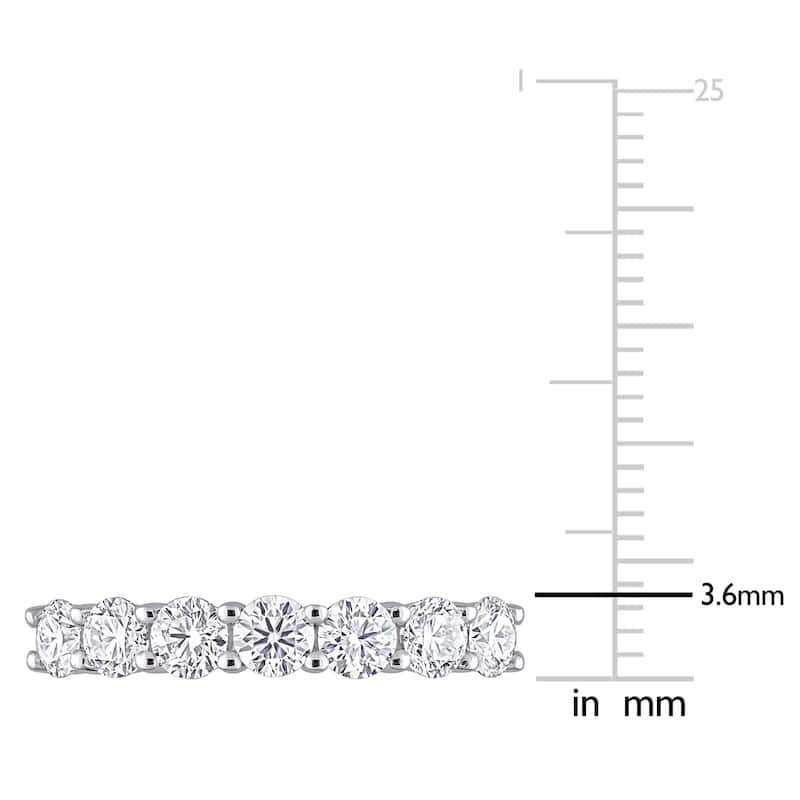 Miadora 1ct DEW Moissanite Stackable Semi-Eternity Band Ring in 10k White Gold