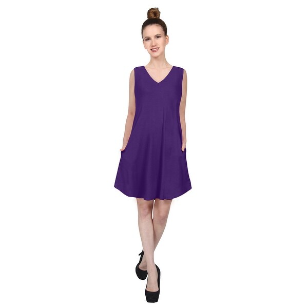 purple sundress women's